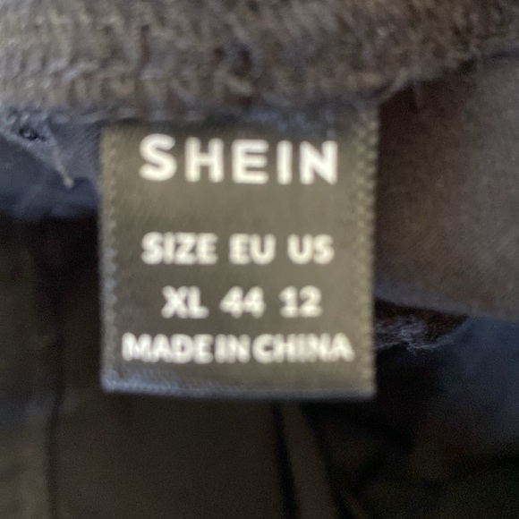 SHEIN 2 Pc Black Cotton Stretch Tee & Pants Sz XL NWOT - Picture 6 of 7